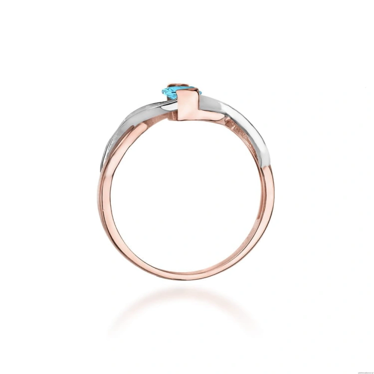 Pierścionek W028 Topaz 0,50ct różowe złoto