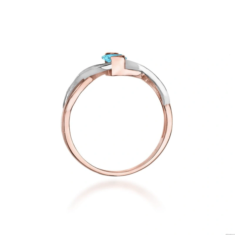 Pierścionek W028 Topaz 0,50ct różowe złoto