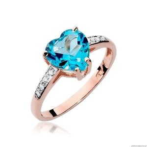 Pierścionek W031 Topaz 1,20ct różowe złoto