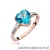 Pierścionek W031 Topaz 1,20ct różowe złoto