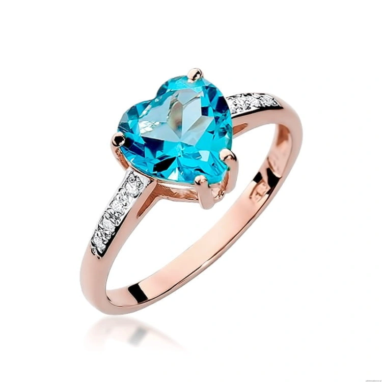 Pierścionek W031 Topaz 1,20ct różowe złoto
