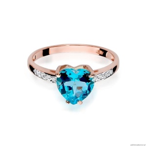 Pierścionek W031 Topaz 1,20ct różowe złoto