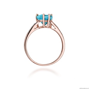 Pierścionek W031 Topaz 1,20ct różowe złoto