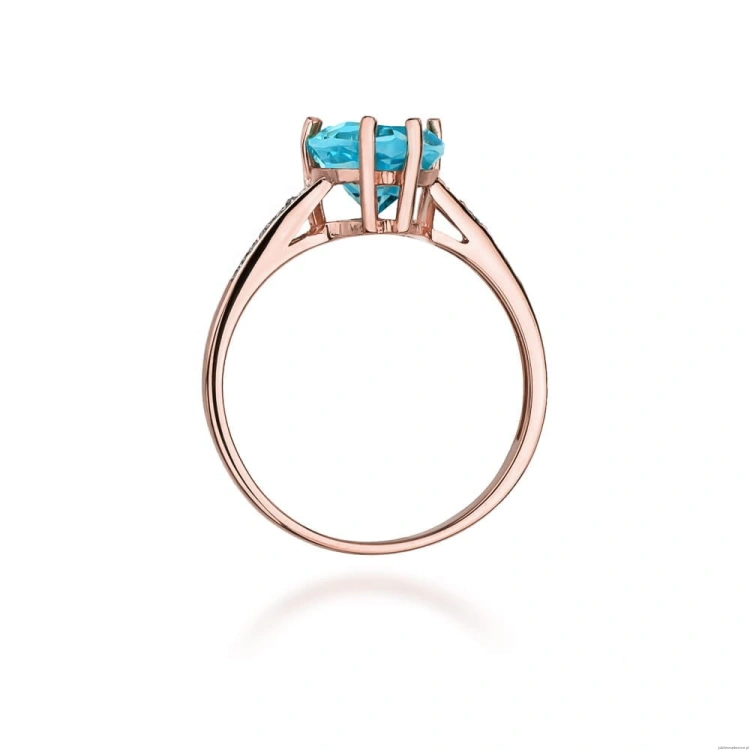 Pierścionek W031 Topaz 1,20ct różowe złoto