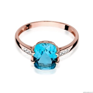 Pierścionek W038 Topaz 2,40ct różowe złoto