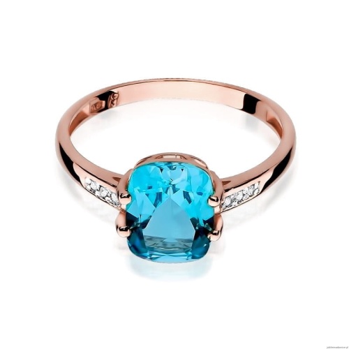 Pierścionek W038 Topaz 2,40ct różowe złoto
