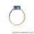 Pierścionek W038 Topaz 2,40ct różowe złoto