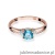 Pierścionek W039 Topaz 0,70ct różowe złoto