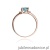 Pierścionek W039 Topaz 0,70ct różowe złoto