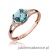 Pierścionek W040 Topaz 1,10ct różowe złoto