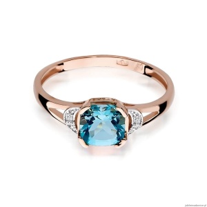 Pierścionek W040 Topaz 1,10ct różowe złoto