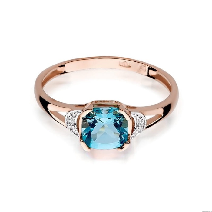 Pierścionek W040 Topaz 1,10ct różowe złoto