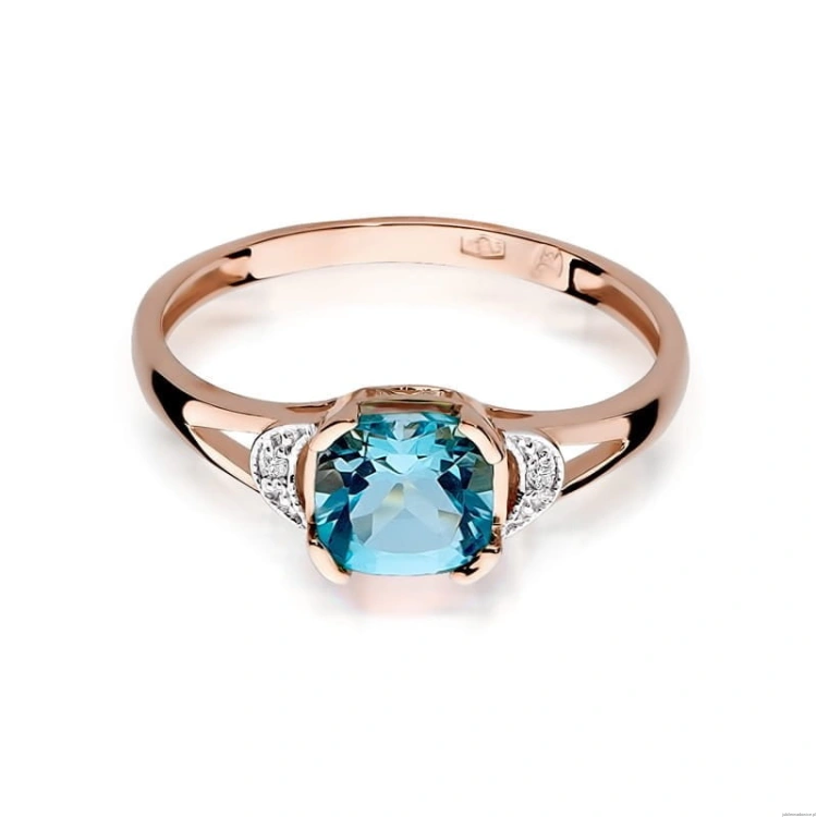 Pierścionek W040 Topaz 1,10ct różowe złoto