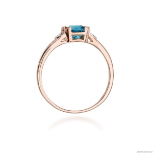 Pierścionek W040 Topaz 1,10ct różowe złoto