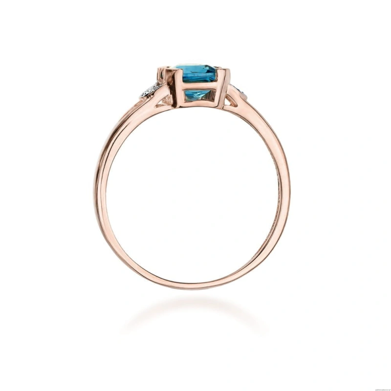 Pierścionek W040 Topaz 1,10ct różowe złoto
