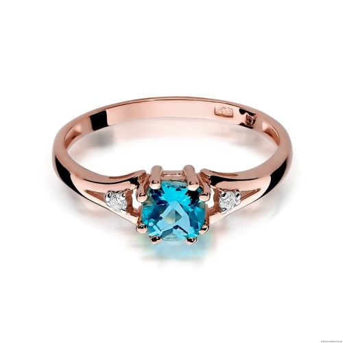 Pierścionek W044 Topaz 0,70ct różowe złoto