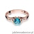 Pierścionek W044 Topaz 0,70ct różowe złoto