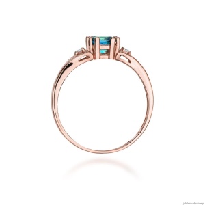 Pierścionek W044 Topaz 0,70ct różowe złoto
