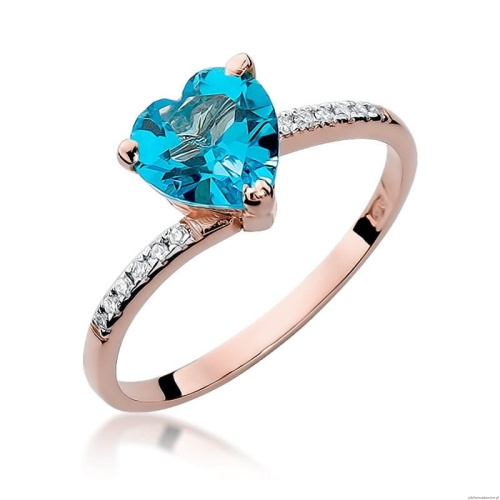 Pierścionek W050 Topaz 1,20ct różowe złoto