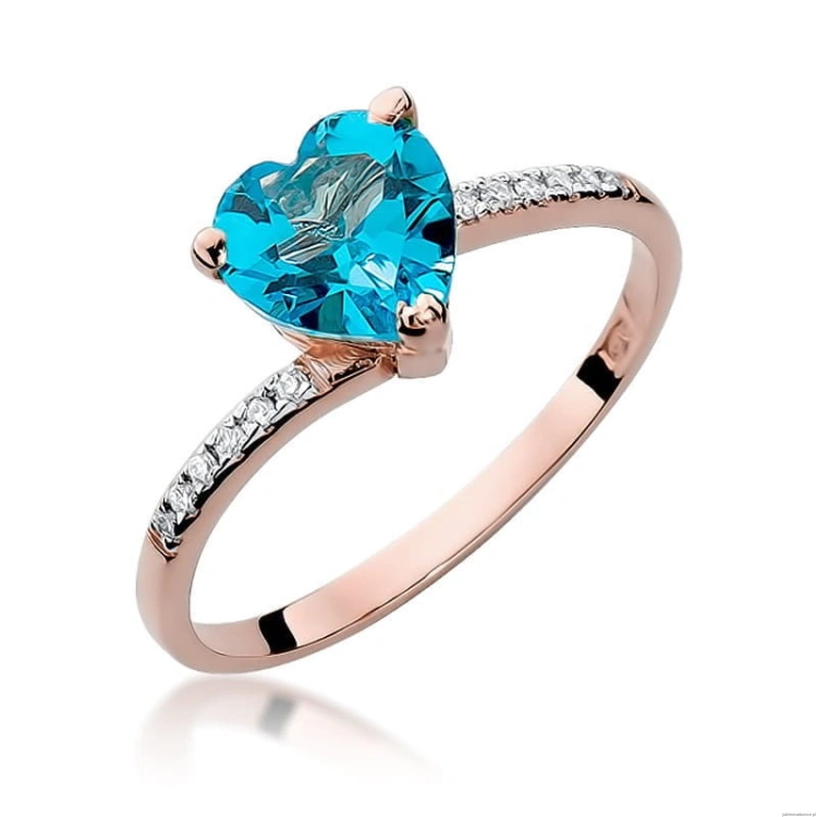 Pierścionek W050 Topaz 1,20ct różowe złoto