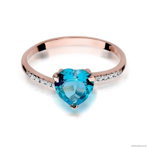 Pierścionek W050 Topaz 1,20ct różowe złoto