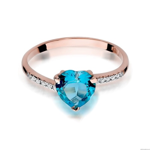 Pierścionek W050 Topaz 1,20ct różowe złoto