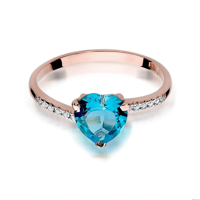 Pierścionek W050 Topaz 1,20ct różowe złoto