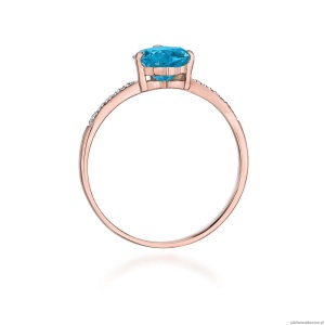 Pierścionek W050 Topaz 1,20ct różowe złoto