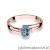 Pierścionek W068 Topaz 0,50ct różowe złoto