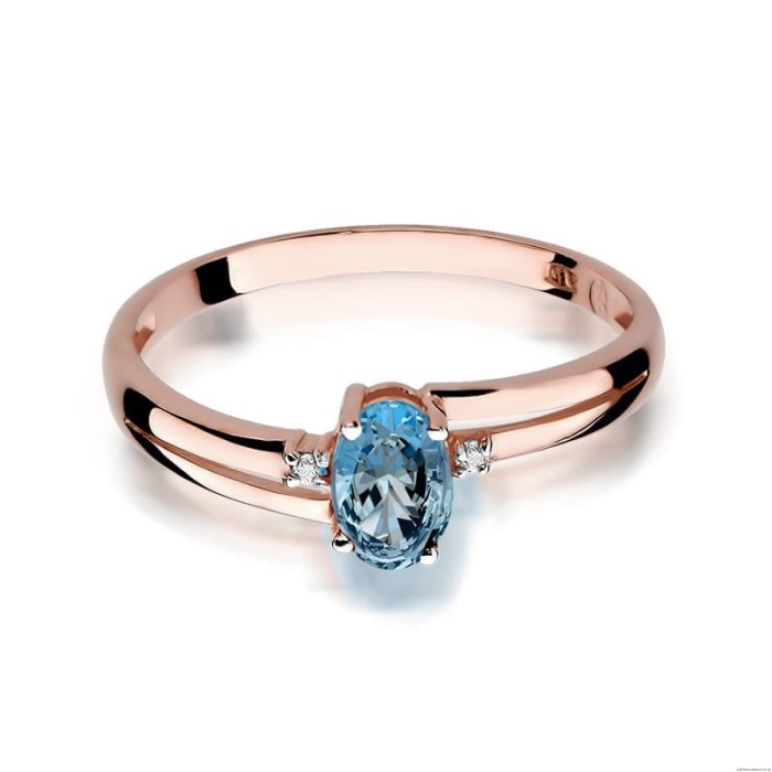Pierścionek W068 Topaz 0,50ct różowe złoto