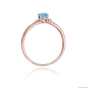 Pierścionek W068 Topaz 0,50ct różowe złoto