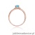 Pierścionek W068 Topaz 0,50ct różowe złoto