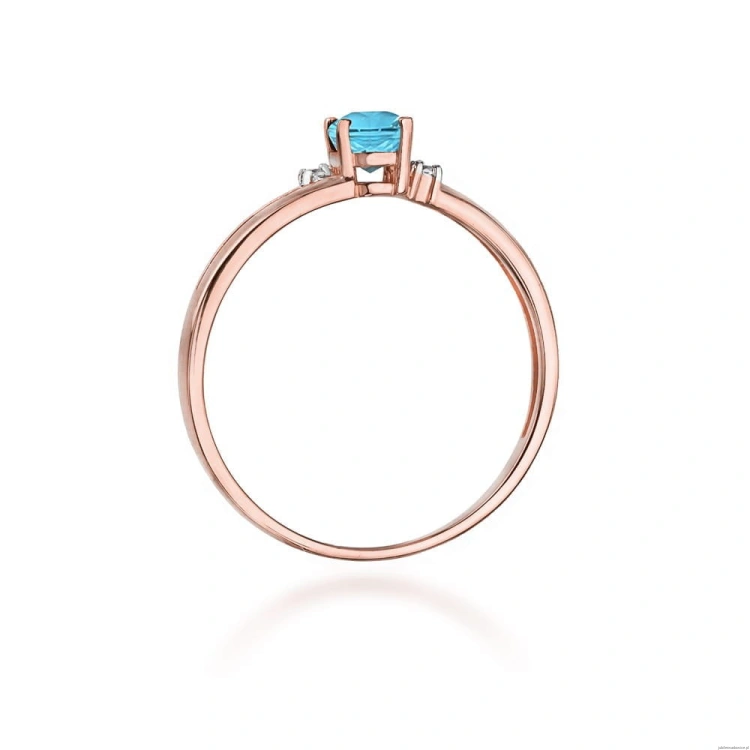 Pierścionek W068 Topaz 0,50ct różowe złoto