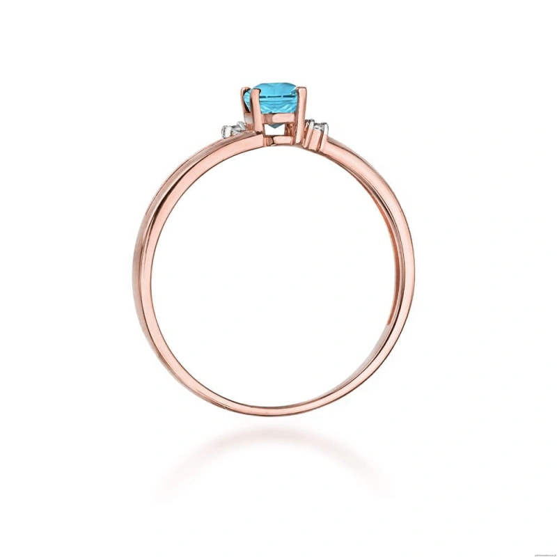 Pierścionek W068 Topaz 0,50ct różowe złoto
