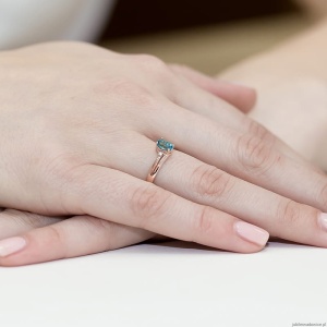 Pierścionek W068 Topaz 0,50ct różowe złoto