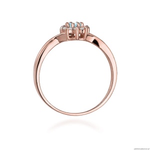 Pierścionek W072 Topaz 0,15ct różowe złoto