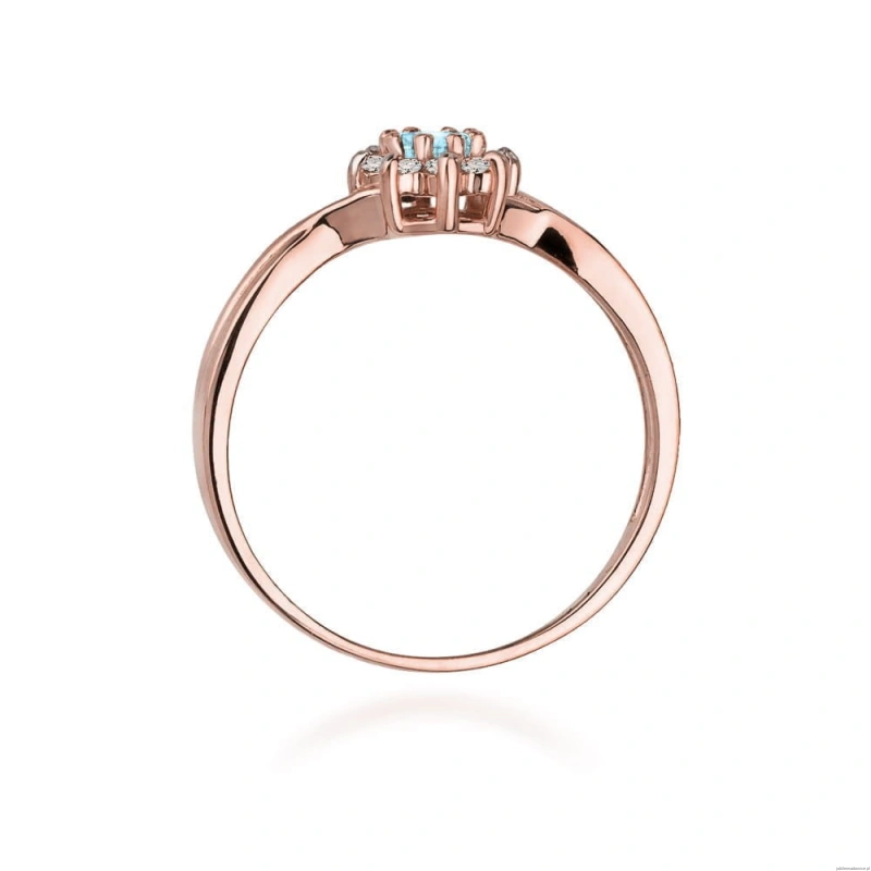 Pierścionek W072 Topaz 0,15ct różowe złoto
