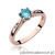 Pierścionek W074 Topaz 0,50ct różowe złoto