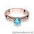 Pierścionek W074 Topaz 0,50ct różowe złoto