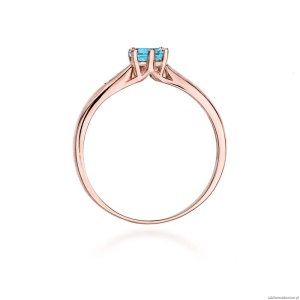 Pierścionek W074 Topaz 0,50ct różowe złoto