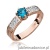 Pierścionek W075 Topaz 0,50ct różowe złoto