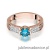 Pierścionek W075 Topaz 0,50ct różowe złoto