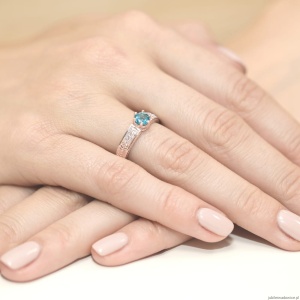 Pierścionek W075 Topaz 0,50ct różowe złoto
