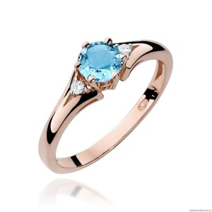 Pierścionek W0076 Topaz 0,50ct różowe złoto