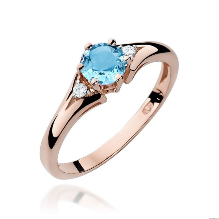 Pierścionek W0076 Topaz 0,50ct różowe złoto
