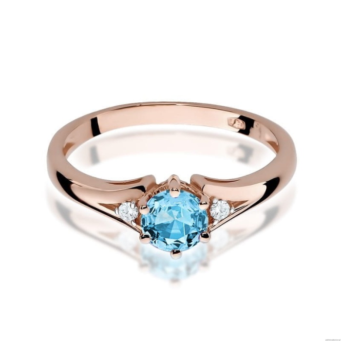 Pierścionek W0076 Topaz 0,50ct różowe złoto