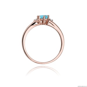 Pierścionek W0076 Topaz 0,50ct różowe złoto