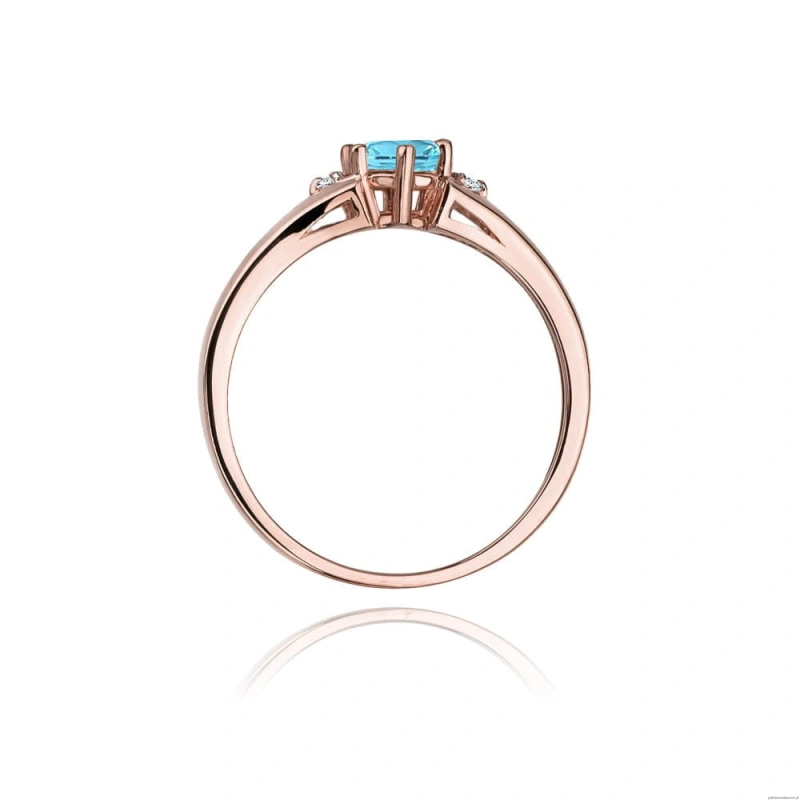 Pierścionek W0076 Topaz 0,50ct różowe złoto