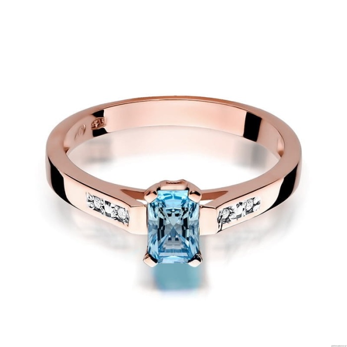 Pierścionek W078 Topaz 0,65ct różowe złoto