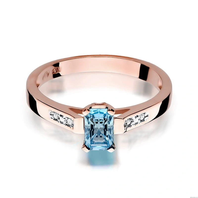 Pierścionek W078 Topaz 0,65ct różowe złoto